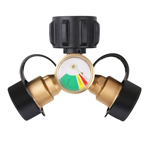 Buy FEITONUniversal Propane Tank Splitter with Gauge, 2 Way LP Adapter ...