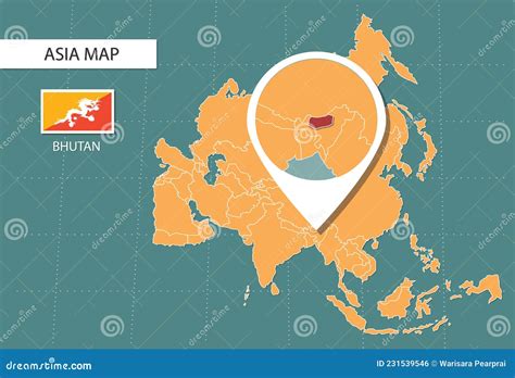 bhutan map asia