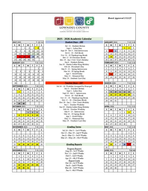 LOWNDES COUNTY School District MS Calendar 25-26 Revised [pdf] - EduCounty