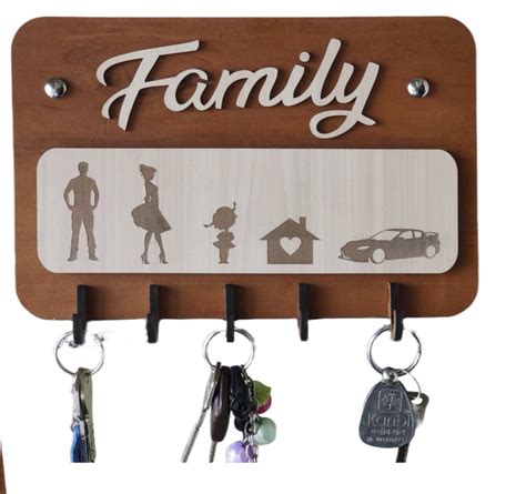 KIWA Unique Home Decor Unique Stylish Wooden Key Holder for Wall Decor ...