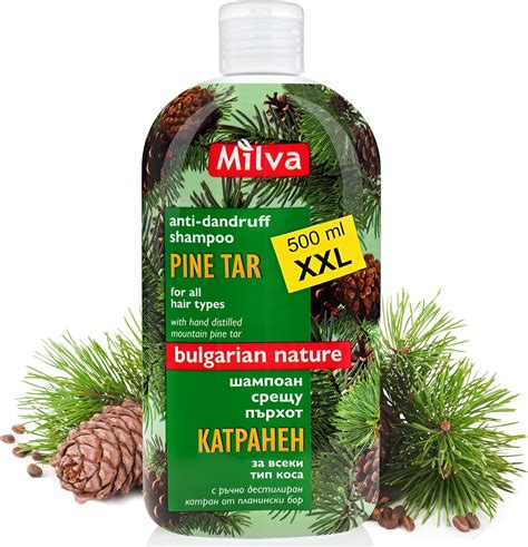 Milva Pine Tar Shampoo for Seborrheic Dermatitis - 500ml Natural ...