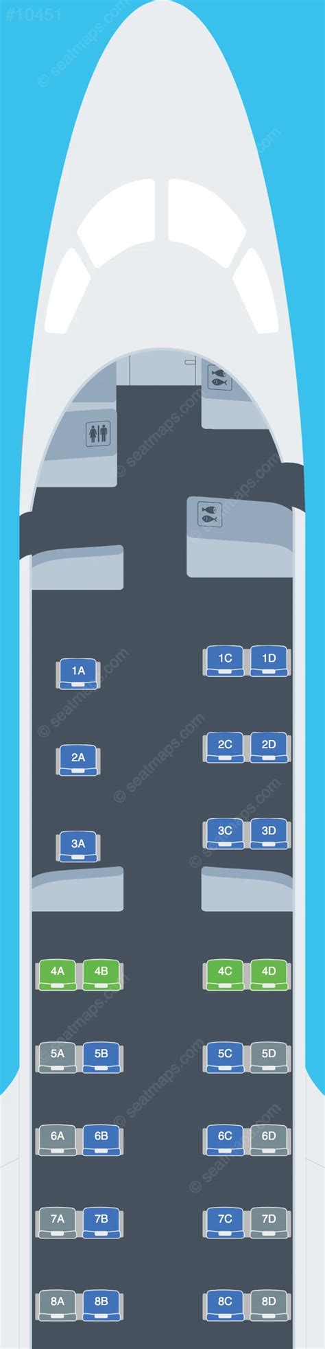 E170 Aircraft Seating Chart 的图像结果