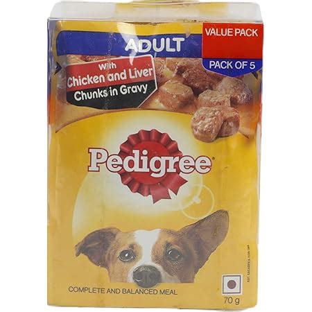 Buy Pedigree Adult Wet Dog Food, Chicken & Liver Chunks in Gravy Pouch ...
