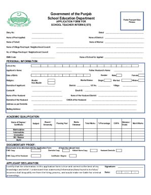 Fillable Online Government of the Punjab Fax Email Print - pdfFiller