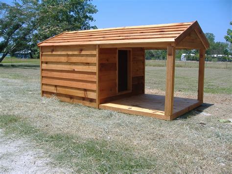 Custom Cedar Dog House with Porch | Custom Ac Heated Insulated Dog ...
