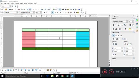 OpenOffice CreateTable Command 的图像结果