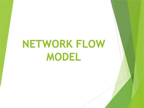 Network Flow Model 的图像结果