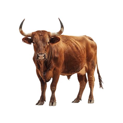 Spanish Red Cow On Transparent Background Ai Generated, Cow, Ox, Cow ...