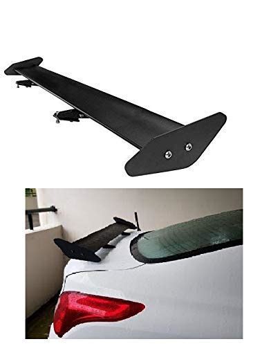 AUTO MT Universal JDM Drifting Spoiler Black Aluminium Car Rear Trunk ...