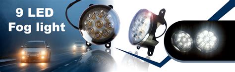 Autopearl 9 LED DRL Metal Fog Lamp Compatible with- Swift (Set of 2 ...