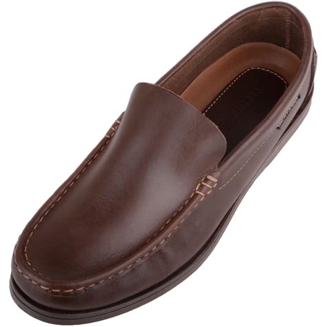 Men's Genuine Leather Summer Slip On Boat / Deck Shoes - Absolute Footwear
