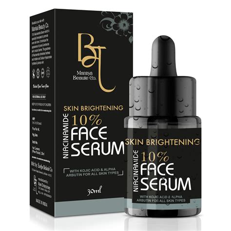 Manisa Skin Brightening Niacinamide Serum with Kojic Acid & Alpha Arbu ...