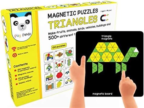Buy Play Panda New Magnetic Puzzles : Triangles - Includes 250 Colorful ...