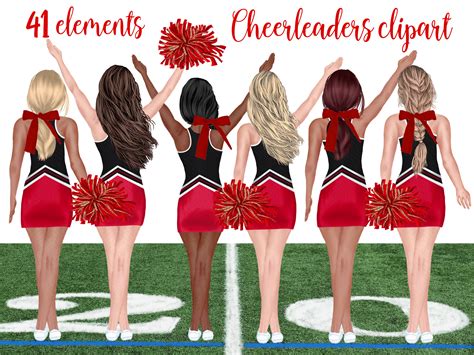 Cheerleaders Clipart: "girls Clipart" Watercolor Girls Best Friends ...