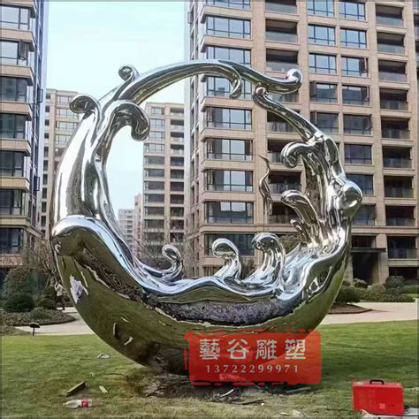 不锈钢浪花-不锈钢雕塑-曲阳县艺谷园林雕塑有限公司