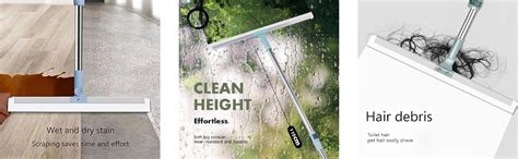 ASTADHYAY 3 in 1 Heavy Duty Magic Broom Silicon Floor Wiper, 180 ...
