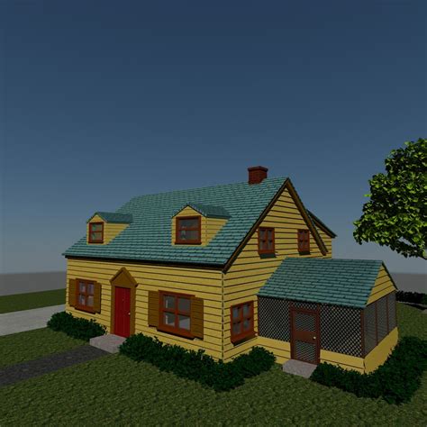 3d Model Griffin House Cartoon Family Guy