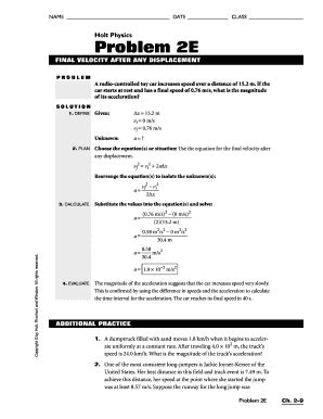 Holt Physics Problem 2e - Fill Online, Printable, Fillable, Blank ...