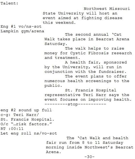 Broadcast Script Layout 的图像结果