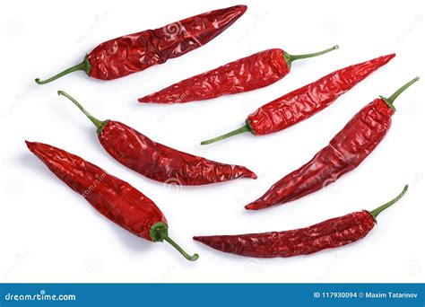 Dried Guajillo Chiles, Top View Stock Photo - Image of guajillo, annuum ...