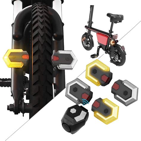 Bike Turn Signals Light with Horn, USB Rechargeable LED Bicycle Front ...