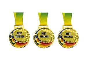 Rainbow Star Best Teacher Gold Medals for Teachers Day, Premium ...