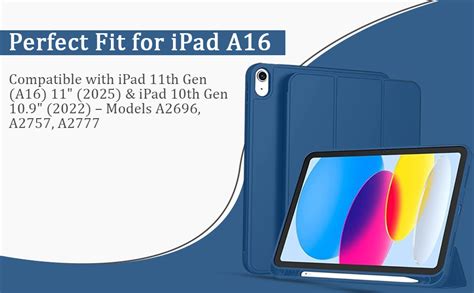 MOCA Smart Case for iPad (A16) 11th/10th Generation (2025/2022) [Auto ...