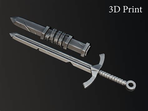 sword with sheath 3d print 3D model 3D printable | CGTrader