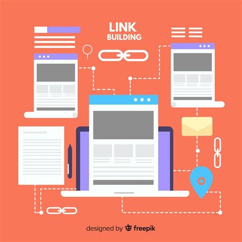 Link Building Hintergrund | Kostenlose Vektor