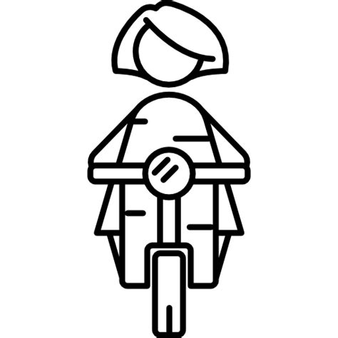 Woman Riding a Motorbike - Free transport icons