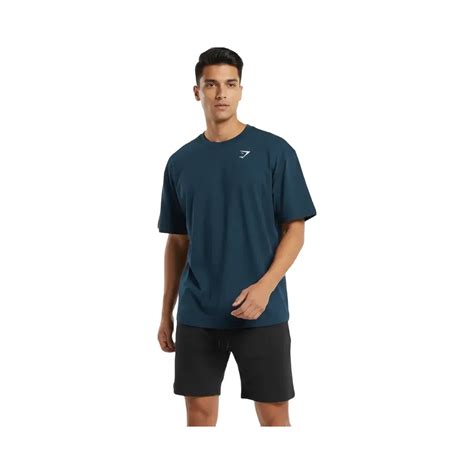 Buy Gymshark Essential Oversized T-Shirt Navy | 100% Verified