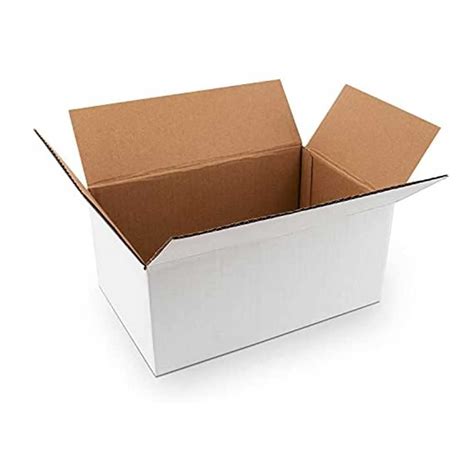 PacStalwart ® 7x4x3.5 Inches White Shipping Box 3 Ply Corrugated ...