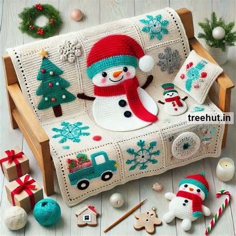 Christmas Crochet Sofa Throw Ideas