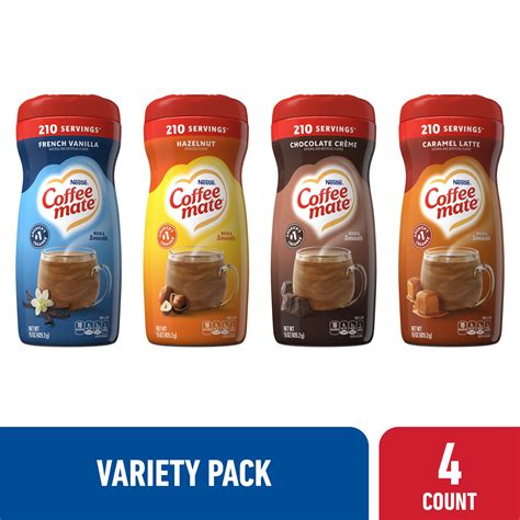 Nestle Coffee Mate, Variety Pack, Powdered Coffee Creamers, 15 oz Each ...