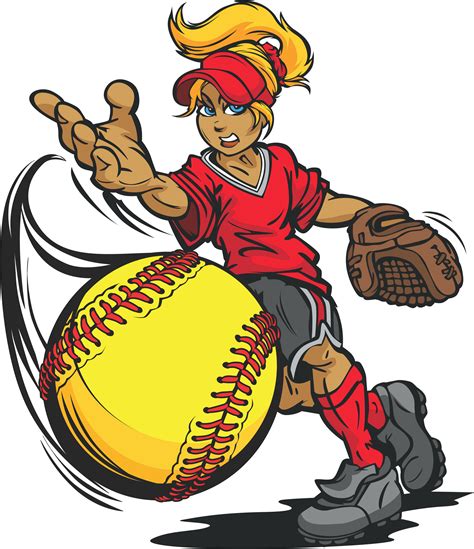 Transparent Softball Cartoon, Picture - Clipart Softball Pitching - Png ...