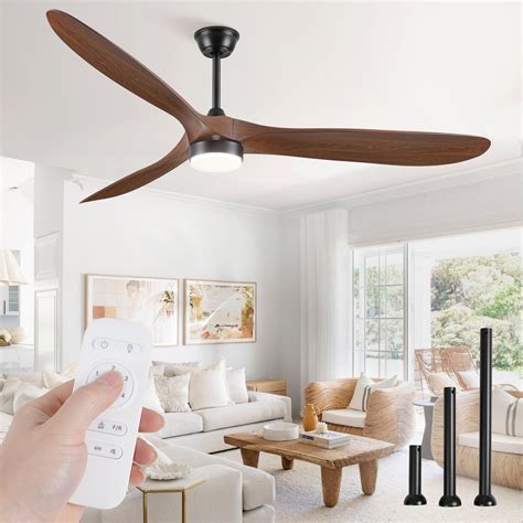 70 Inch Outdoor Ceiling Fan?Deep Walnut Large Modern Ceiling Fans with ...