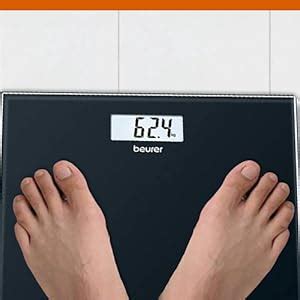 Beurer GS 10 glass bathroom scale with Easy-to-read LCD display ...