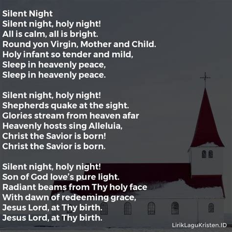 Silent Night • LIRIK LAGU KRISTEN