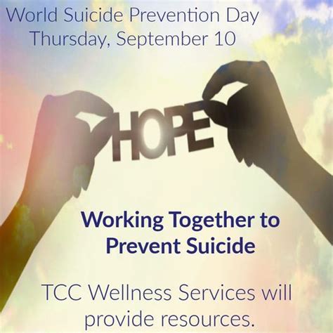 World Suicide Prevention Day, TCC Northeast Campus, Tulsa, September 10 ...