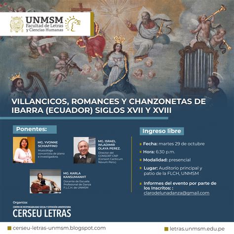 CERSEU LETRAS UNMSM 2025: RS - Villancicos, Romances y Chanzonetas de ...
