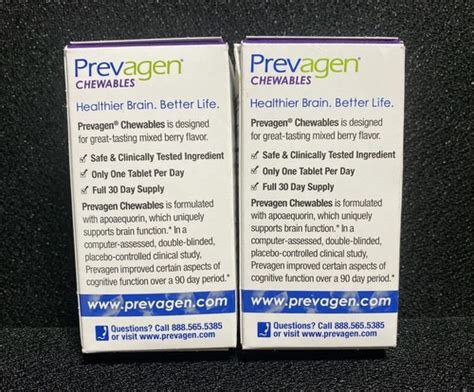 Buy Prevagen Regular Strength Mixed Berry Chewable 30 Tablets ~Lot Of 2 ...