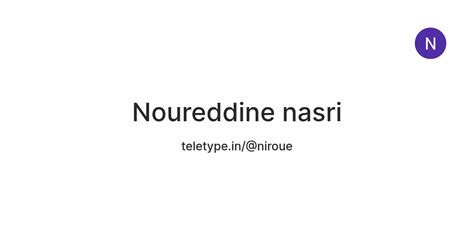 Noureddine nasri — Teletype