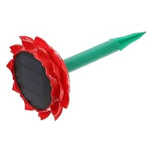 VILLCASE Garden Speakers Lotus Shape Solar-Powered Outdoor Music ...
