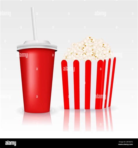 Soda and popcorn movie theater Stock Vector Images - Alamy