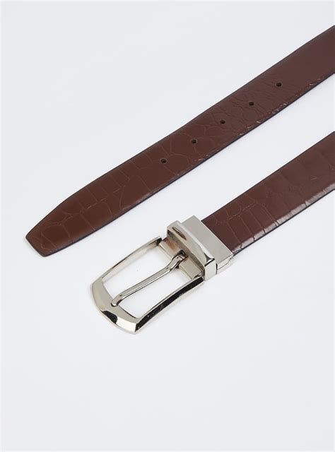 Buy Men Croc Embossed Reversible Formal Belt Online at just Rs. 799.0 ...