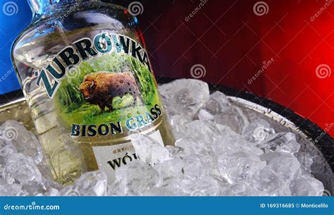 Bottle of Zubrovaka Bison Grass Vodka Editorial Image - Image of vodka ...