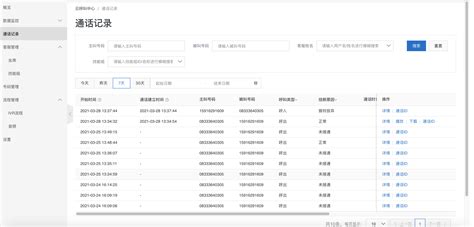 通话记录 - 云呼叫中心 - 阿里云