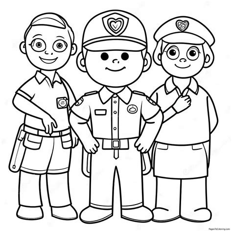 Community Helpers Coloring Pages Printable Pdf