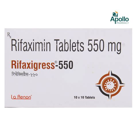 Rifaxigress-550 Tablet 10's Price, Uses, Side Effects, Composition ...