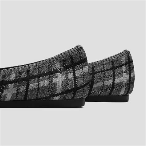 Pointed-Toe Ballet Flats (Aria 5°), GREY PLAID, EU36 | VIVAIA